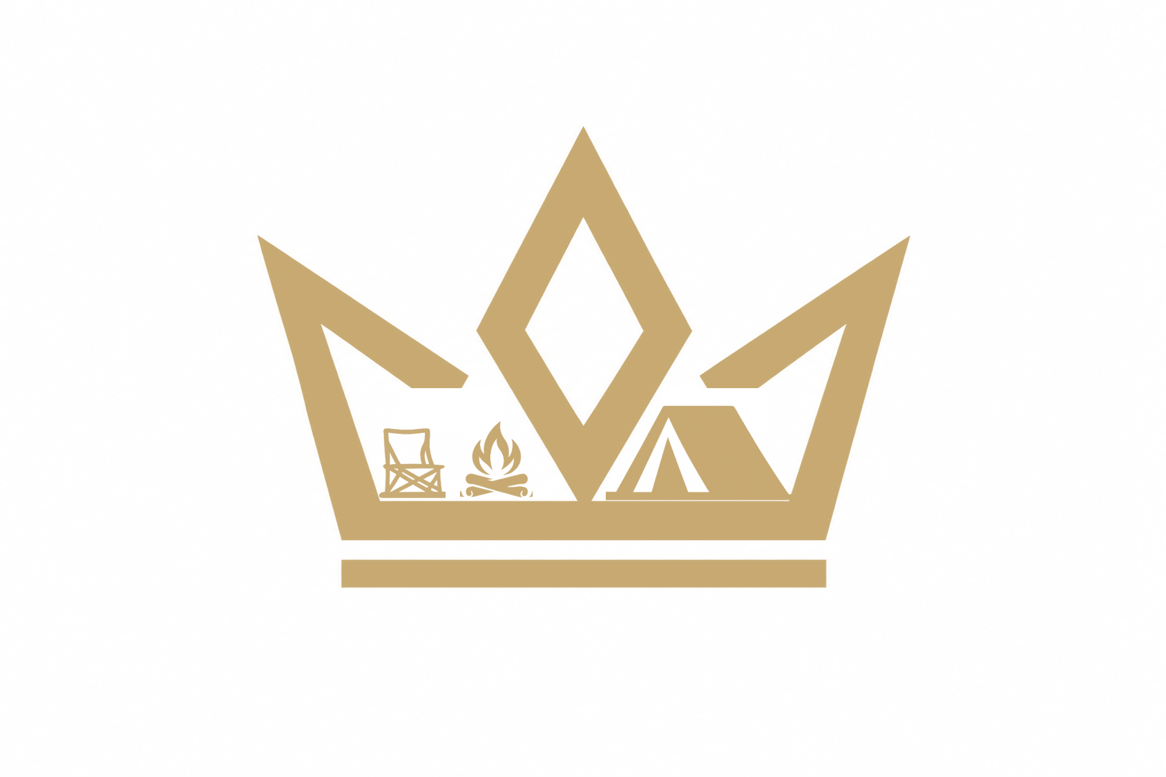 Camping crown emblem