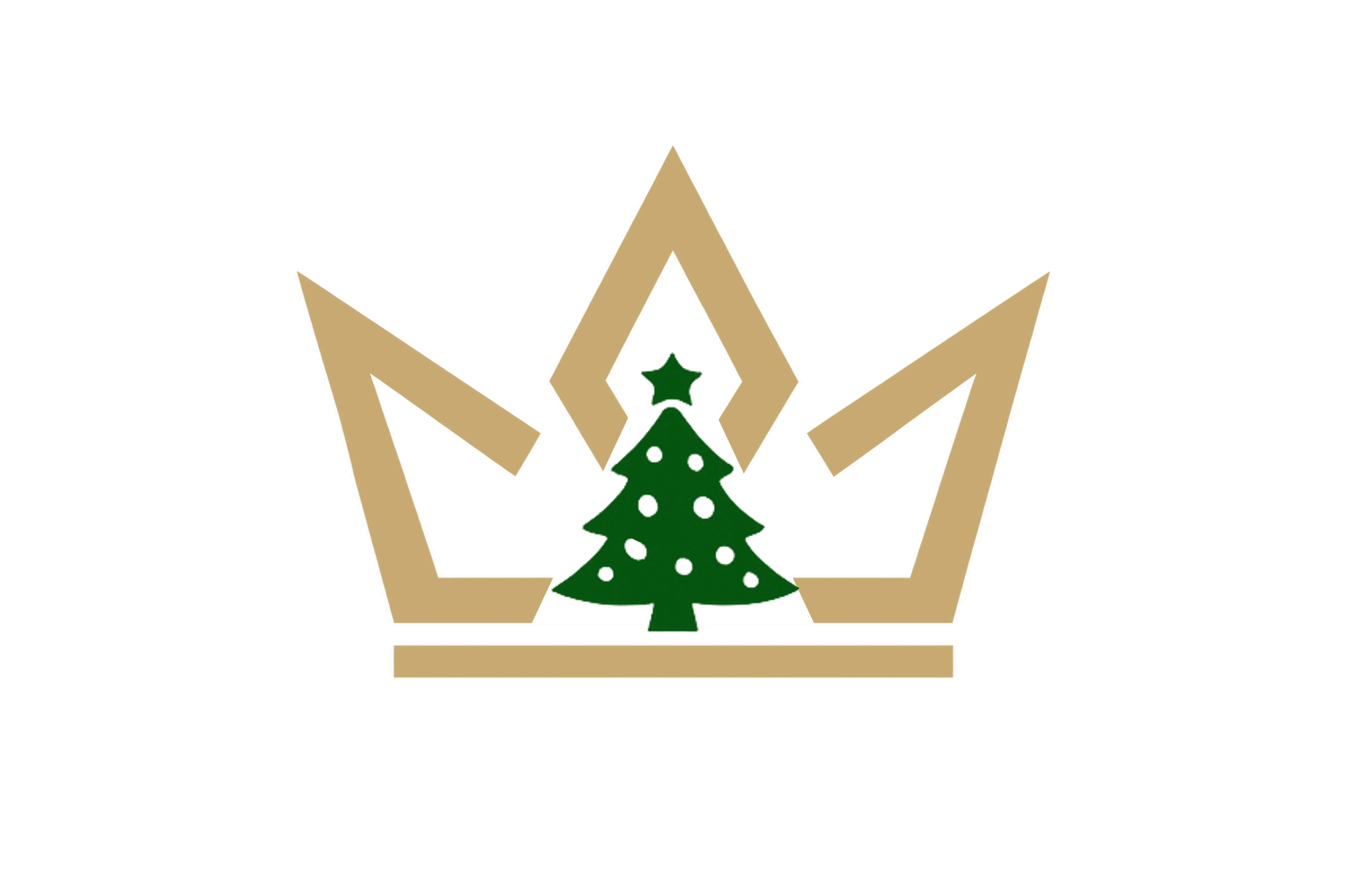 Christmas crown emblem