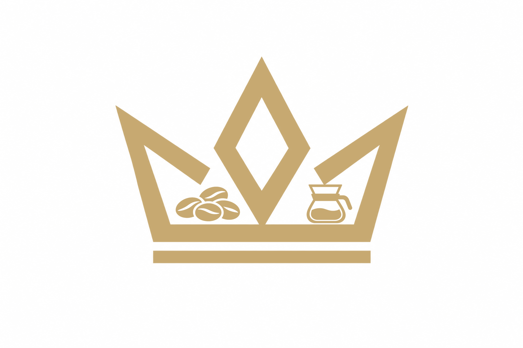 Coffee crown emblem