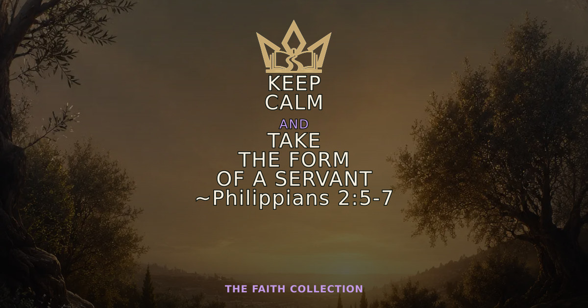 KEEP CALM AND TAKE THE FORM OF A SERVANT — Faith Crown design