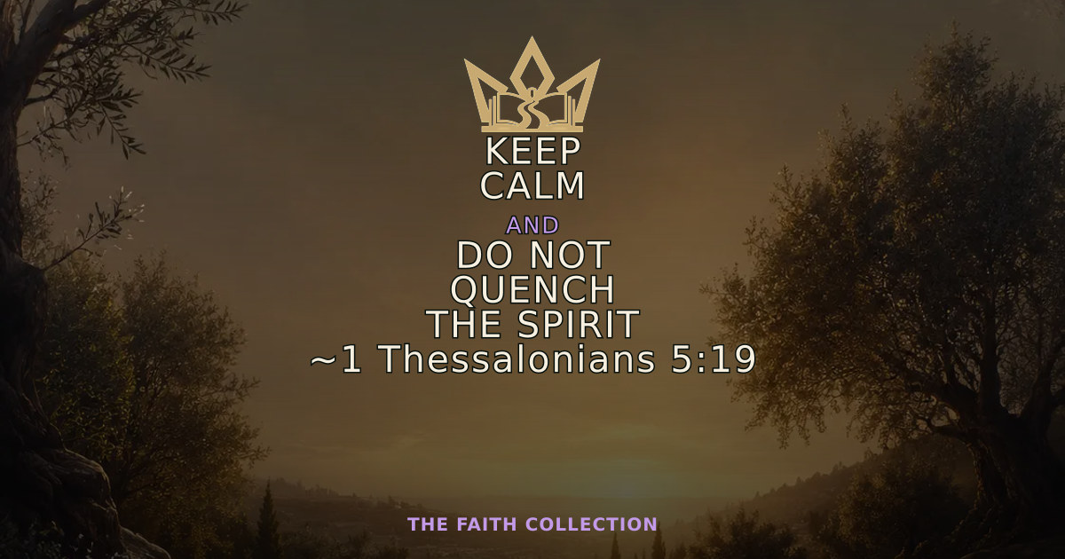 KEEP CALM AND DO NOT QUENCH THE SPIRIT — Faith Crown design